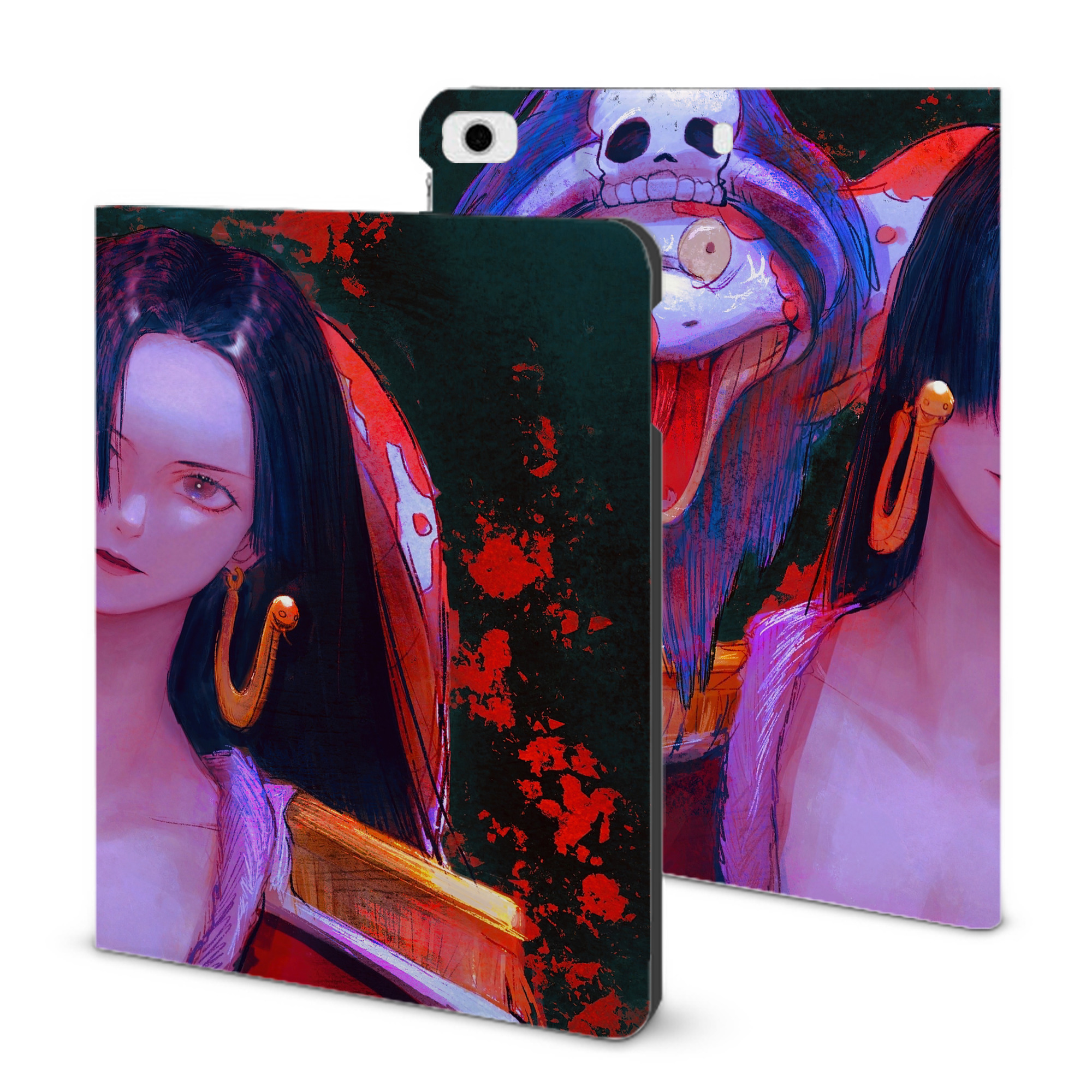 （画像用） ワンピース ONE PIECE IPad ケース ブック型 PUレザー TPU 耐衝撃 軽量 薄型 ペン収納なし 全面保護 IPad 各モデル対応